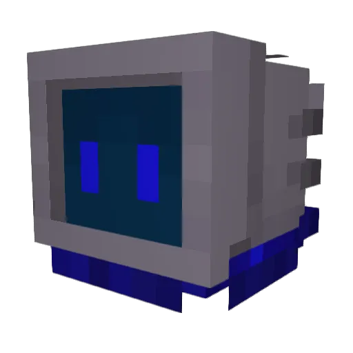 Nickped Minecraft avatar head, 3D render