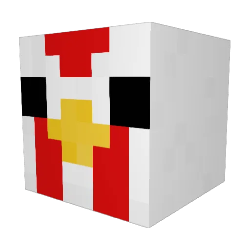 Nickpool Minecraft avatar head, 3D render
