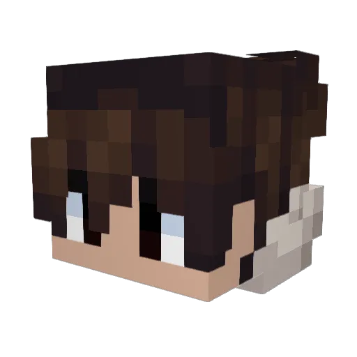 Nickqx Minecraft avatar head, 3D render