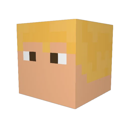 Nickstuh571 Minecraft avatar head, 3D render