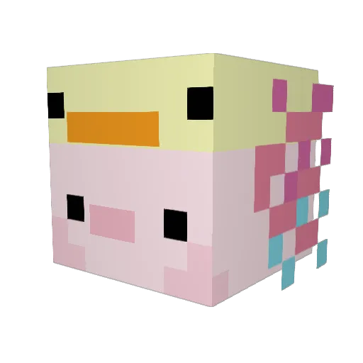 Nicktheninz Minecraft avatar head, 3D render