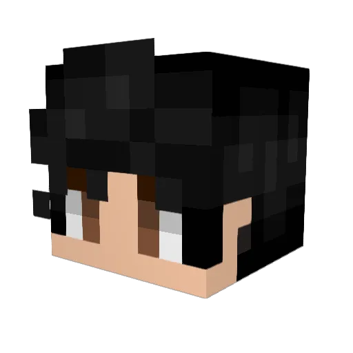 NickuKun Minecraft avatar head, 3D render