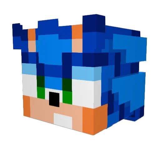 Nickusx Minecraft avatar head, 3D render