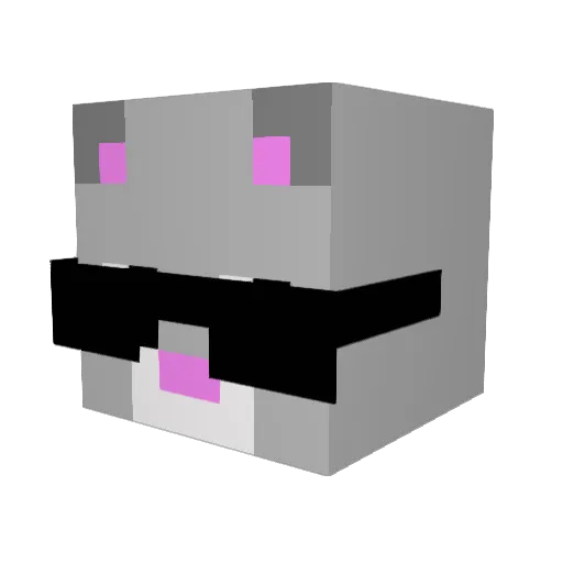 Nicky Minecraft avatar head, 3D render