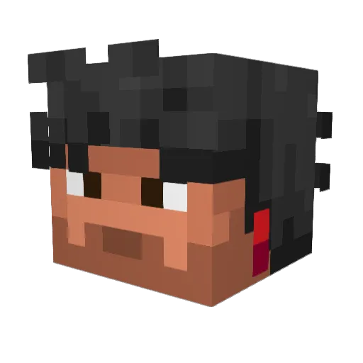 NickyGot Minecraft avatar head, 3D render