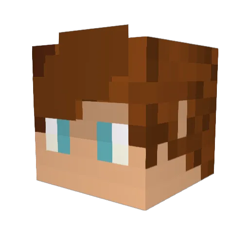 NickyJDMC Minecraft avatar head, 3D render