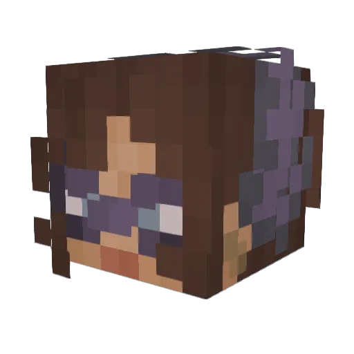 NickyP0o Minecraft avatar head, 3D render