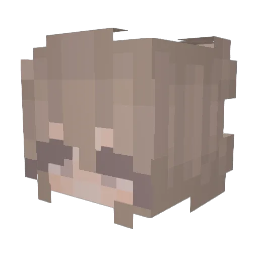 Nicky_Knonya Minecraft avatar head, 3D render