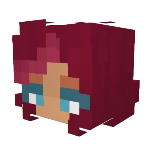 Nickynick Minecraft avatar head, 3D render