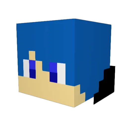 Nickyous Minecraft avatar head, 3D render