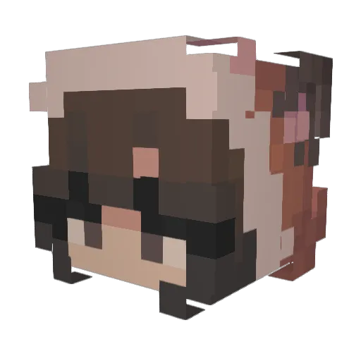 Nickyroll Minecraft avatar head, 3D render