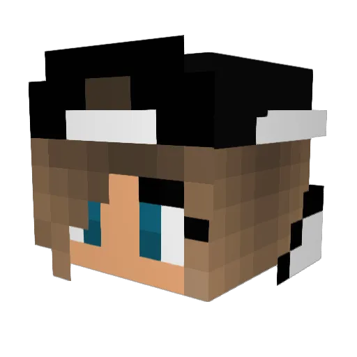 Nickysteak Minecraft avatar head, 3D render
