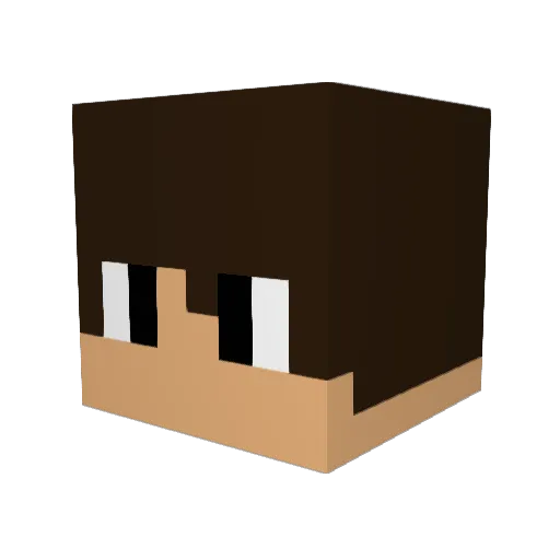 Nickzkpk Minecraft avatar head, 3D render