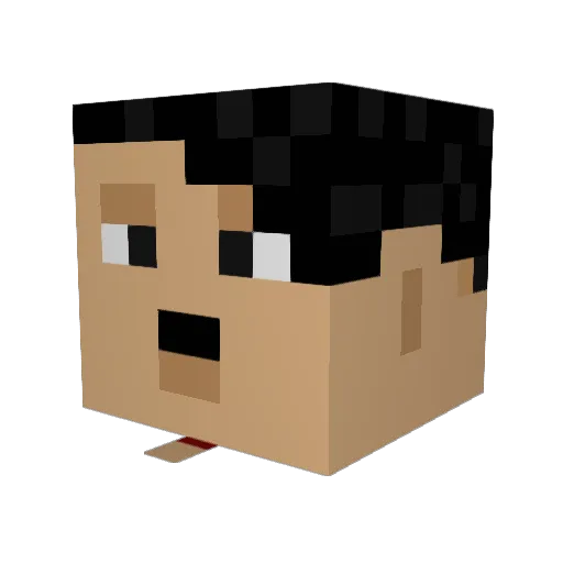 Nickzorr Minecraft avatar head, 3D render
