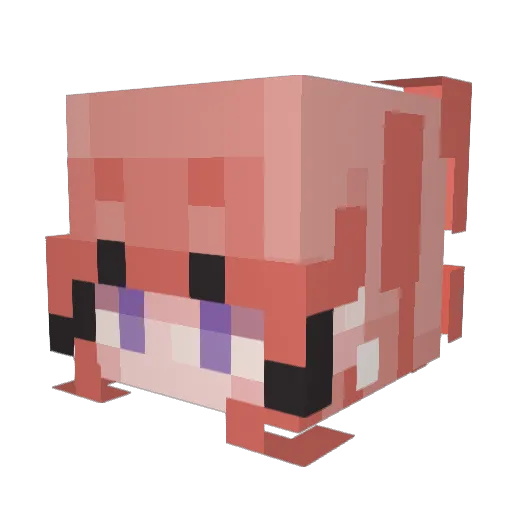 Nicl0wn_ Minecraft avatar head, 3D render