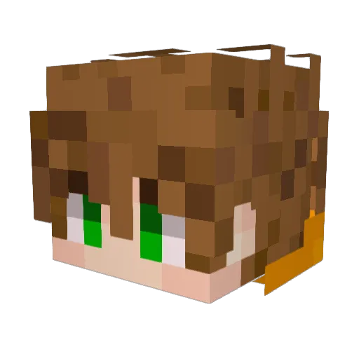 NicmaIsOrange Minecraft avatar head, 3D render