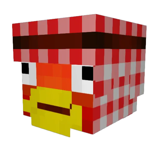 Nico2909 Minecraft avatar head, 3D render