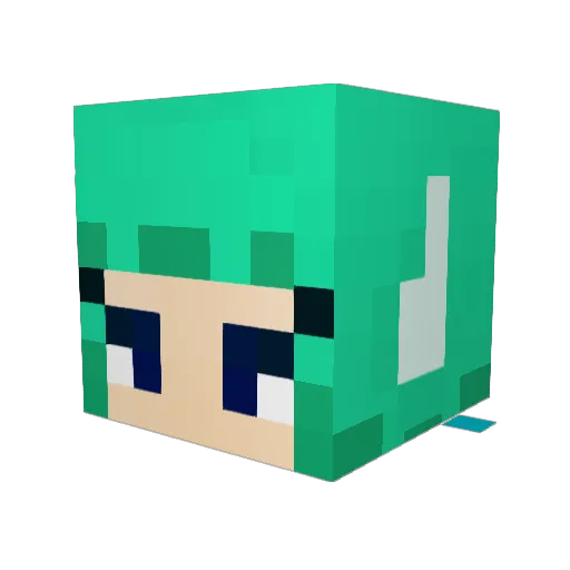 Nico3x Minecraft avatar head, 3D render