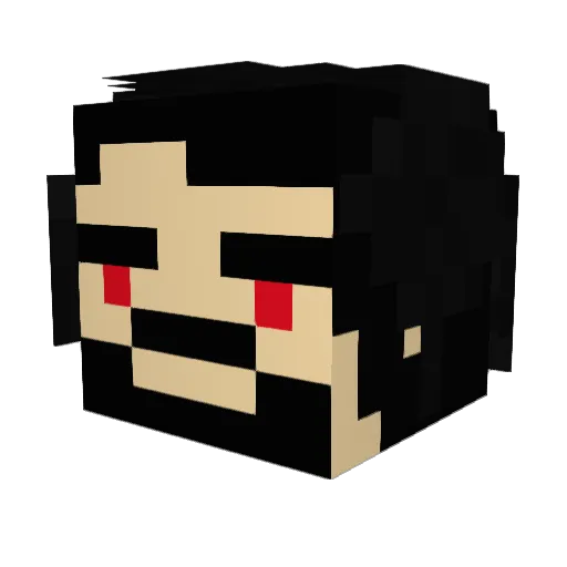 NicoAnzu Minecraft avatar head, 3D render