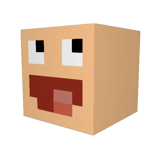 NicoBelik Minecraft avatar head, 3D render