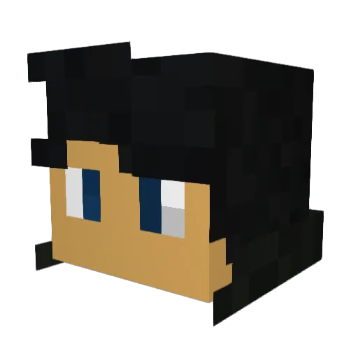 NicoBustinza Minecraft avatar head, 3D render