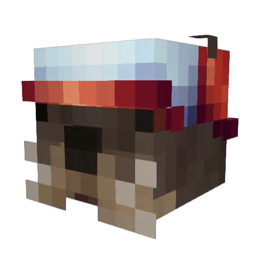 NicoCanalesV Minecraft avatar head, 3D render