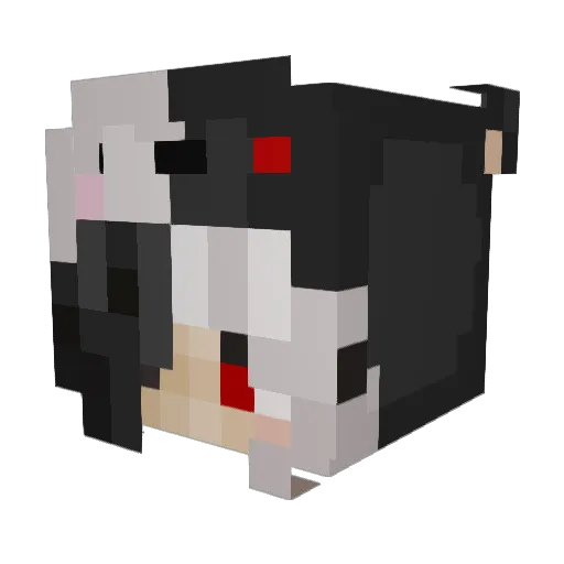 NicoDayo Minecraft avatar head, 3D render