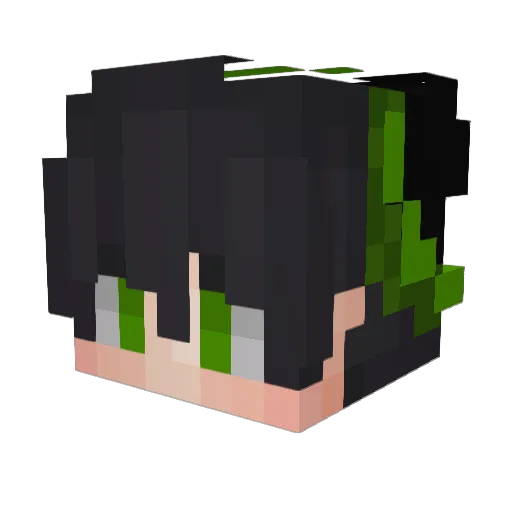 NicoDiaz Minecraft avatar head, 3D render