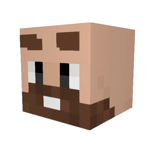 NicoDorito Minecraft avatar head, 3D render