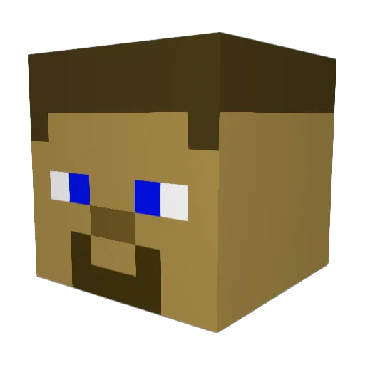 NicoF13 Minecraft avatar head, 3D render