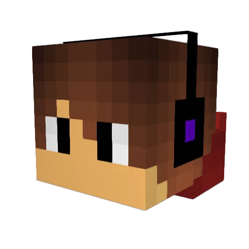 NicoFink Minecraft avatar head, 3D render