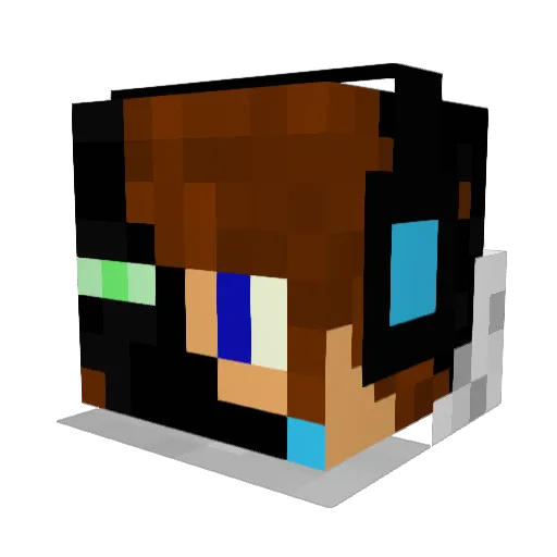 NicoGunn Minecraft avatar head, 3D render