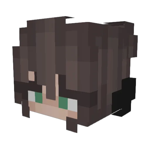 NicoIDK Minecraft avatar head, 3D render