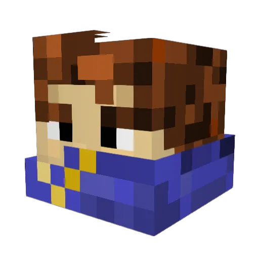 NicoMC98 Minecraft avatar head, 3D render