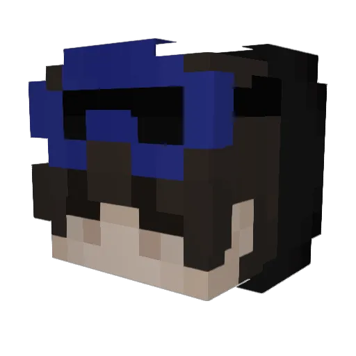 NicoNot Minecraft avatar head, 3D render