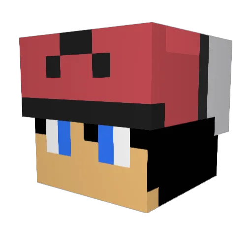 NicoNygaard Minecraft avatar head, 3D render