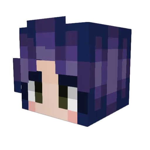 NicoPeachy Minecraft avatar head, 3D render