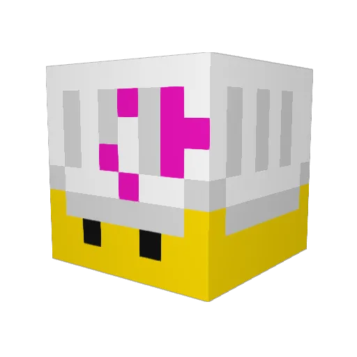 NicoPicoMan Minecraft avatar head, 3D render