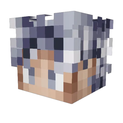 NicoPollo Minecraft avatar head, 3D render