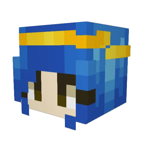NicoRobin00 Minecraft avatar head, 3D render