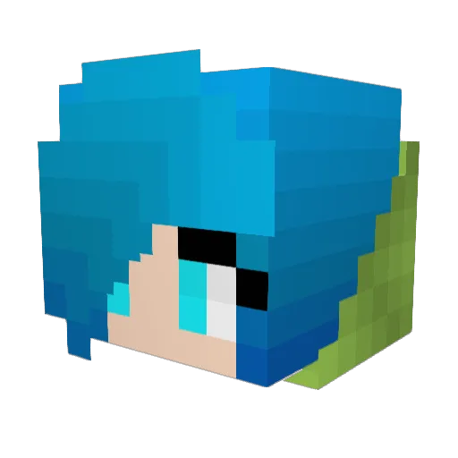 NicoTheMongoose Minecraft avatar head, 3D render