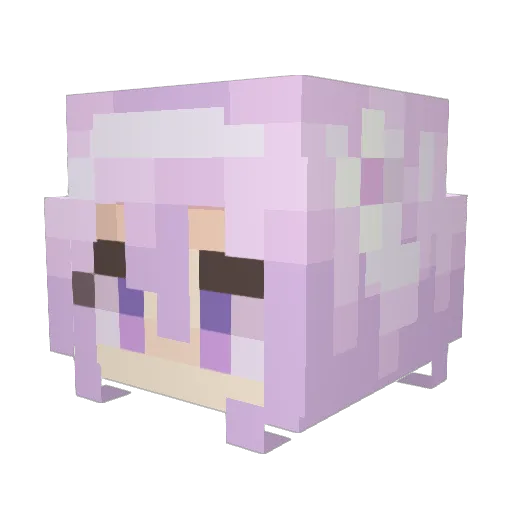 NicoVPoke Minecraft avatar head, 3D render