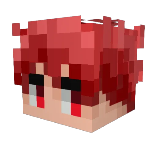 NicoWho Minecraft avatar head, 3D render