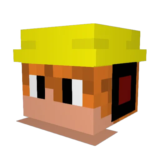Nico_HD22 Minecraft avatar head, 3D render