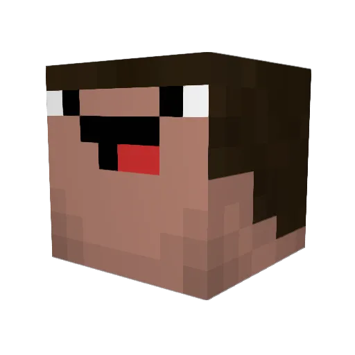Nico_Kots Minecraft avatar head, 3D render