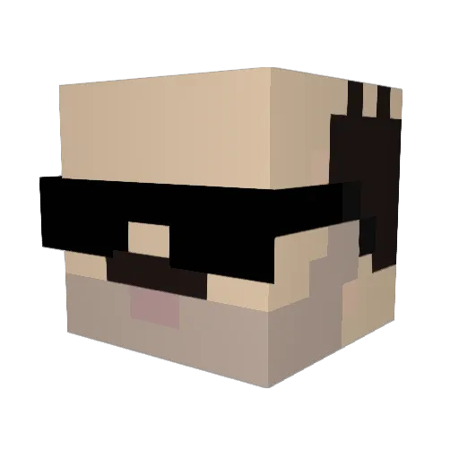 Nico_LoFi Minecraft avatar head, 3D render