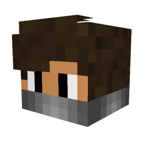 Nico_M Minecraft avatar head, 3D render