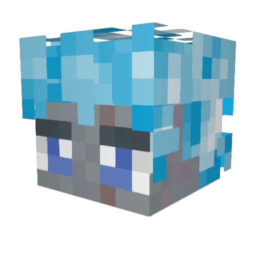 Nico_gnf Minecraft avatar head, 3D render