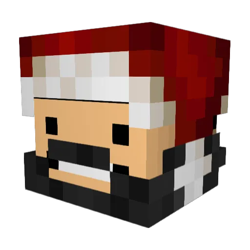 Nico_piedra Minecraft avatar head, 3D render
