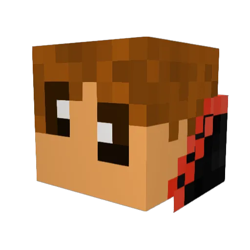 Nico_ye Minecraft avatar head, 3D render